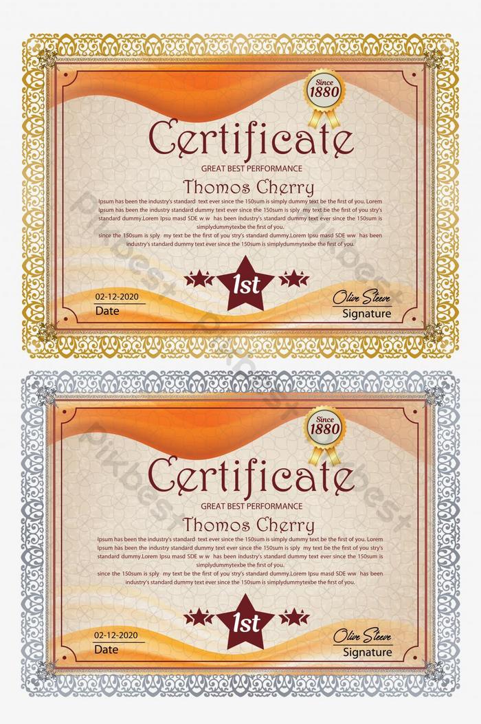 Detail Certificate Design Template Psd Nomer 47