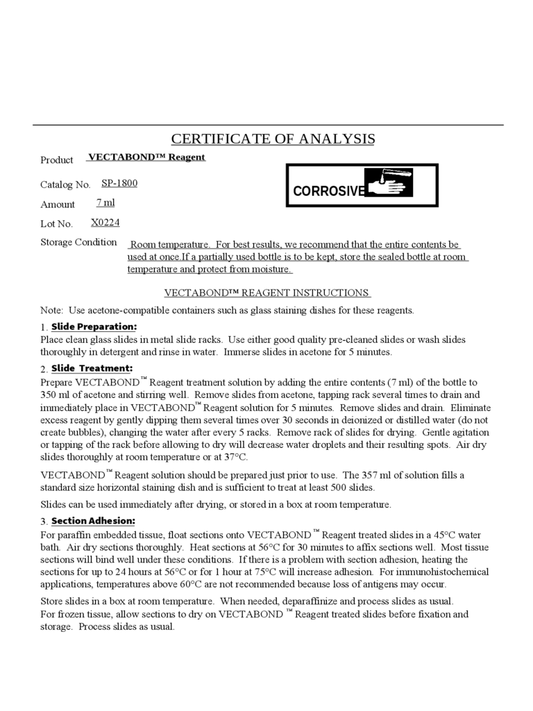 Detail Certificate Of Analysis Template Word Nomer 29