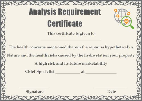 Detail Certificate Of Analysis Template Word Nomer 34