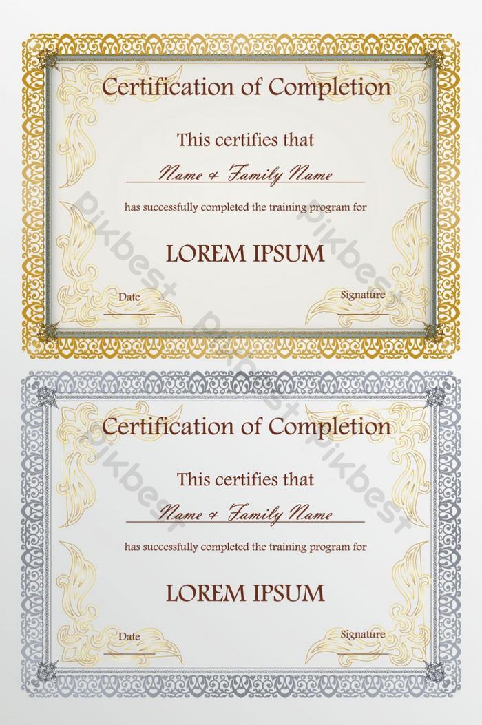 Detail Certificate Of Completion Design Template Nomer 40