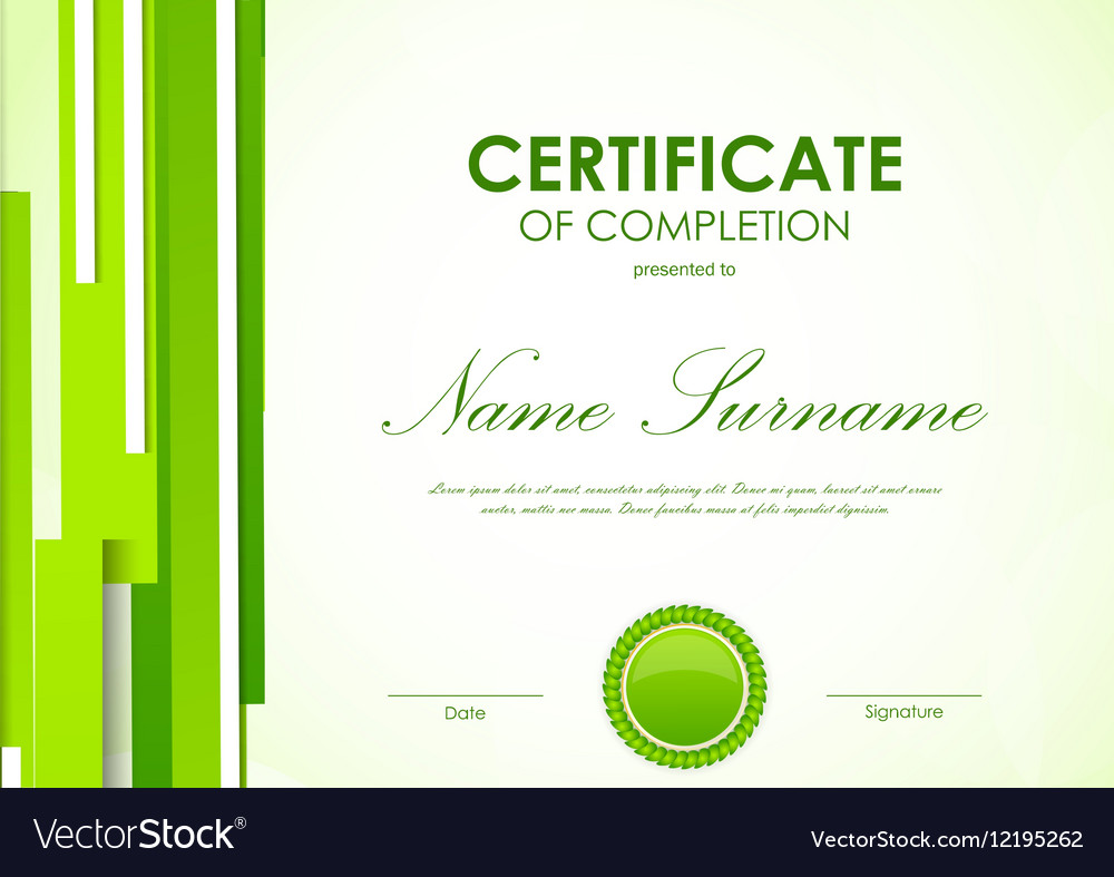 Detail Certificate Of Completion Design Template Nomer 51