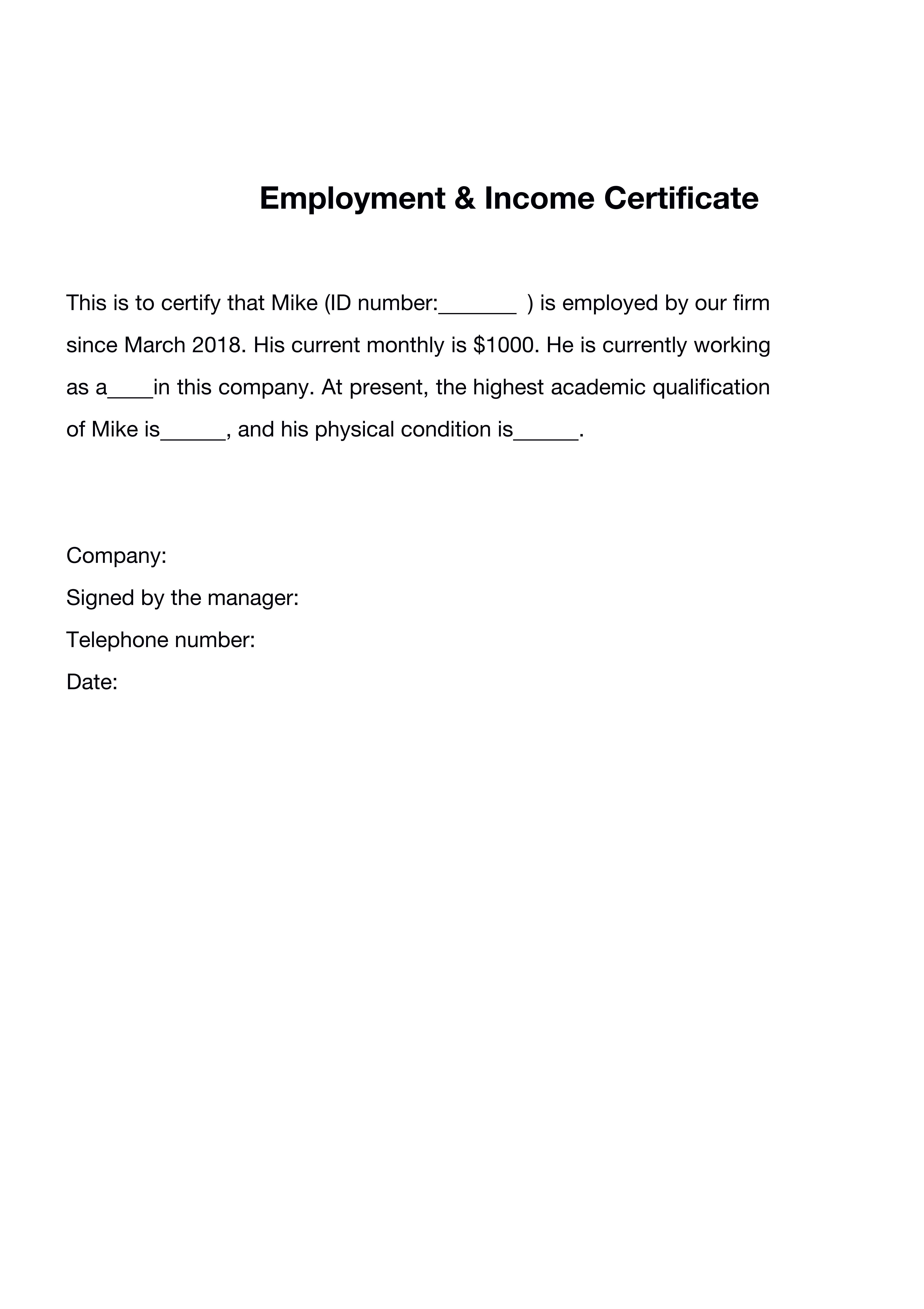 Detail Certificate Of Employment Template Nomer 35