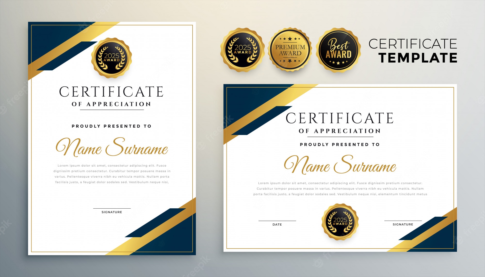 Detail Certificate Template Ai Free Nomer 4