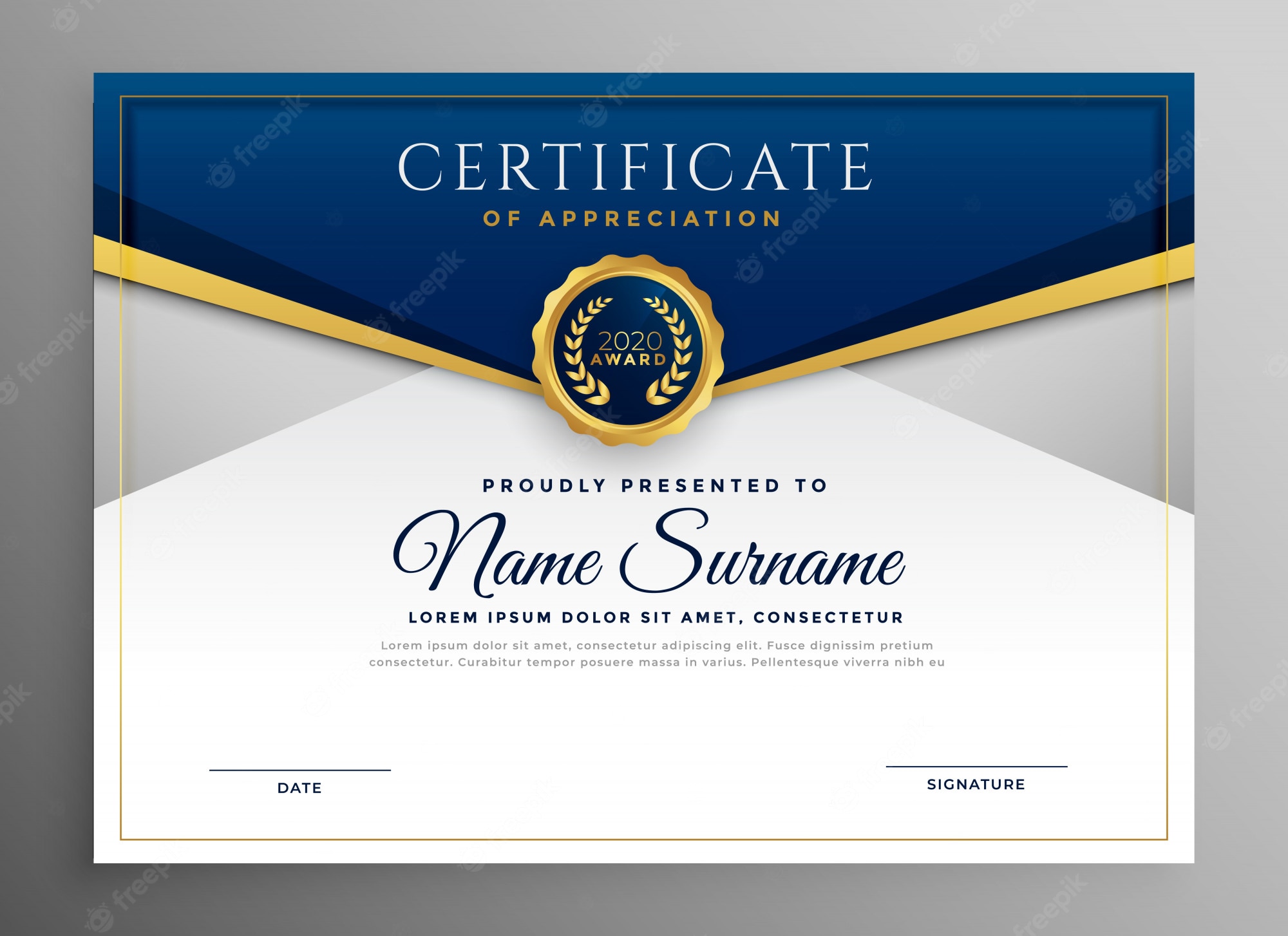 Detail Certificate Template Ai Free Nomer 44