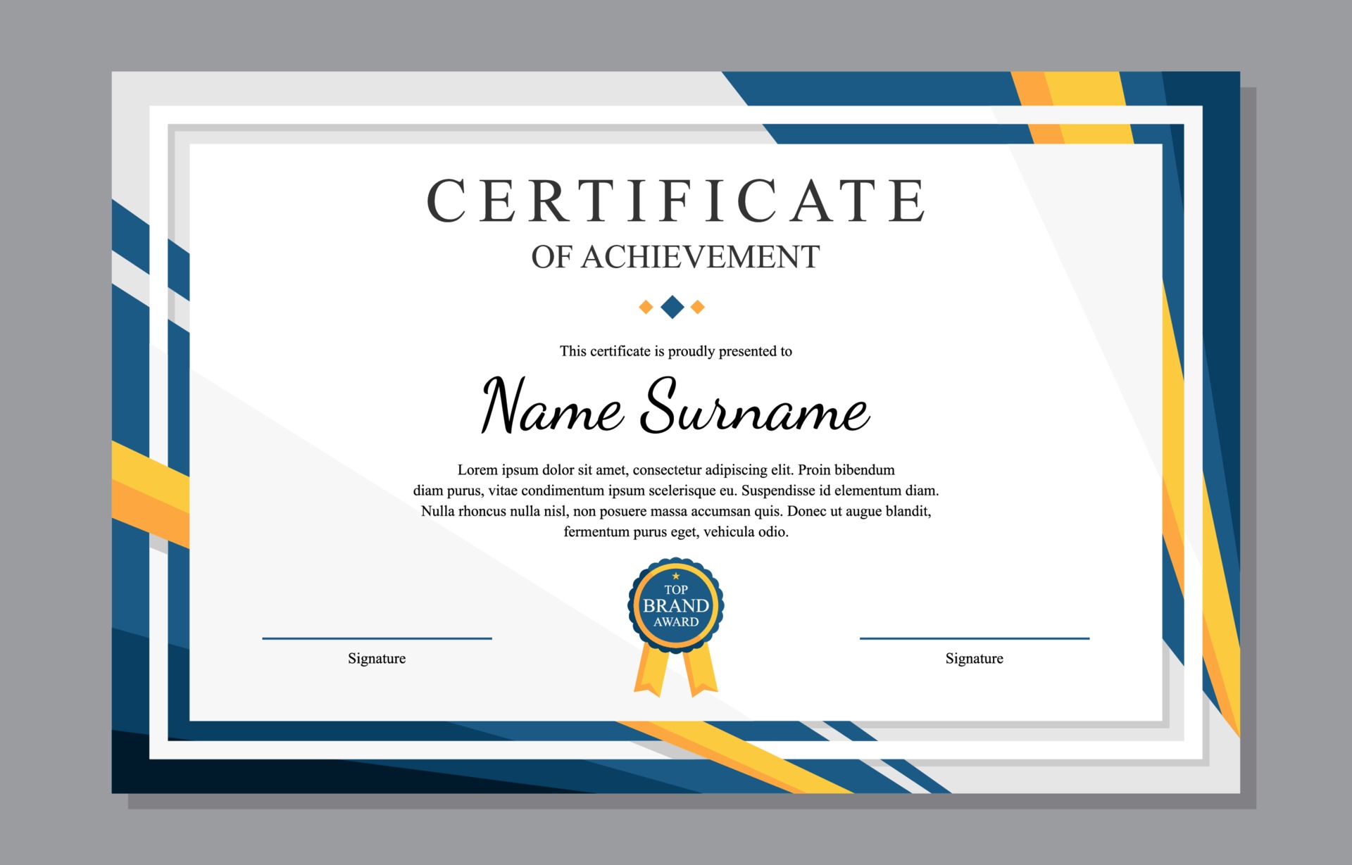 Certificate Template Design Free Download - KibrisPDR