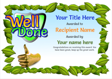 Detail Certificate Template For Kids Nomer 19