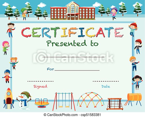 Detail Certificate Template For Kids Nomer 23