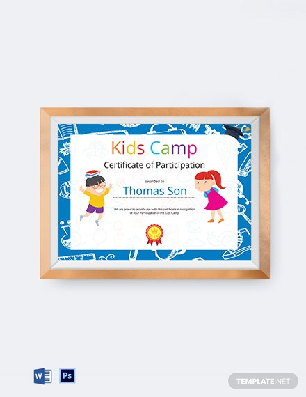 Detail Certificate Template For Kids Nomer 26