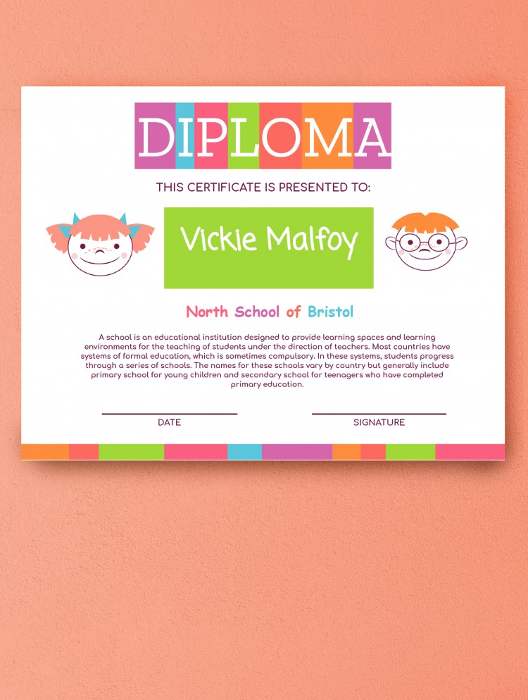 Detail Certificate Template For Kids Nomer 56