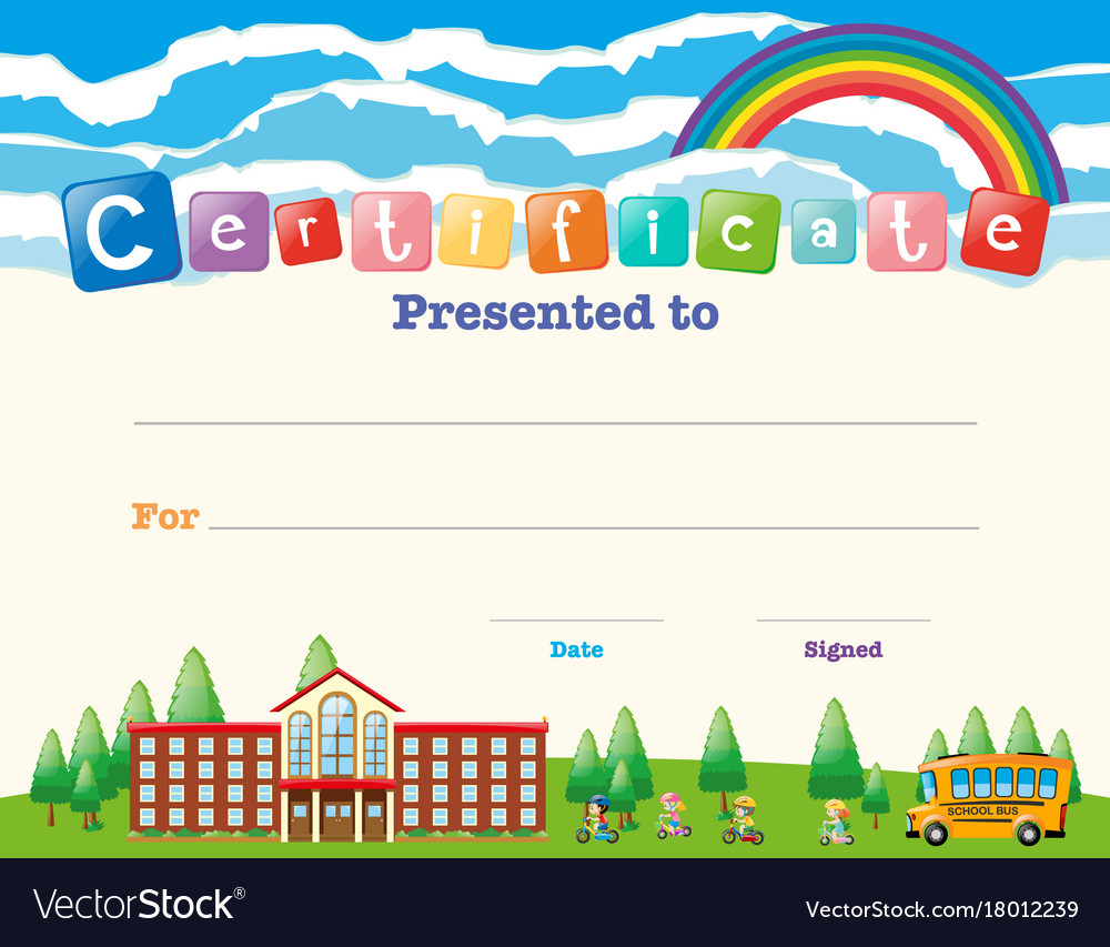 Detail Certificate Template For Kids Nomer 8