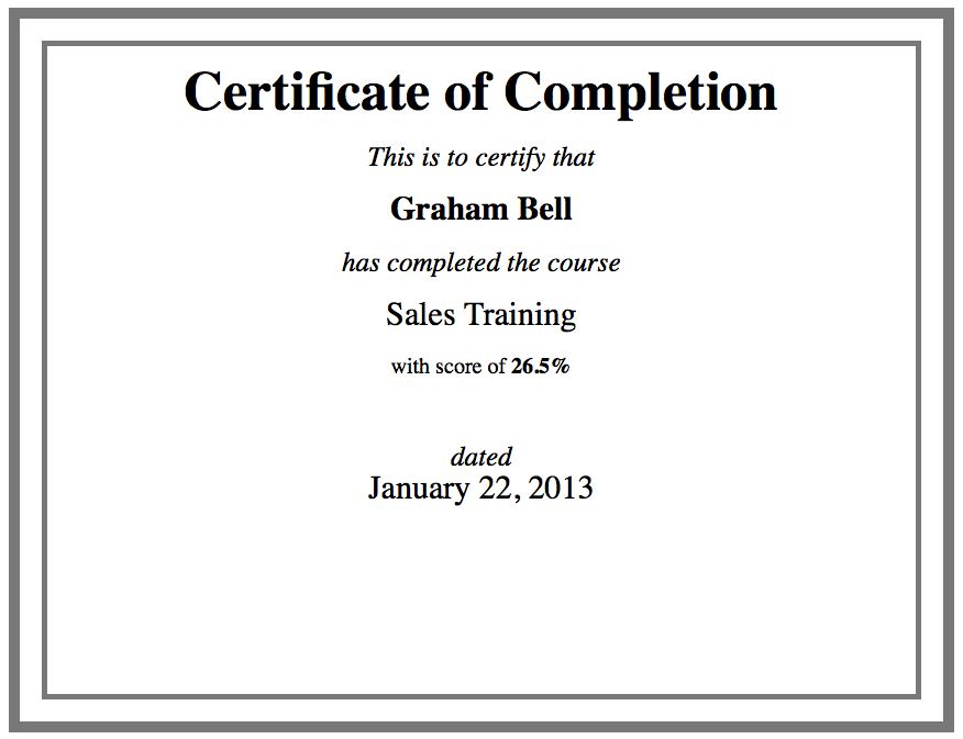 Certificate Template Html - KibrisPDR