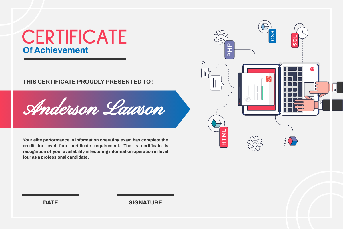 Detail Certificate Template Html Nomer 40