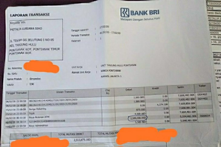 Detail Cetak Buku Tabungan Bri Nomer 43