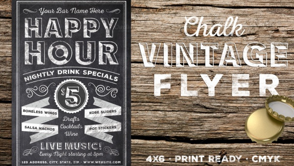 Detail Chalkboard Flyer Template Nomer 30