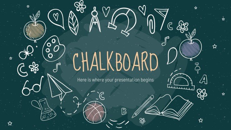 Detail Chalkboard Slides Template Nomer 18