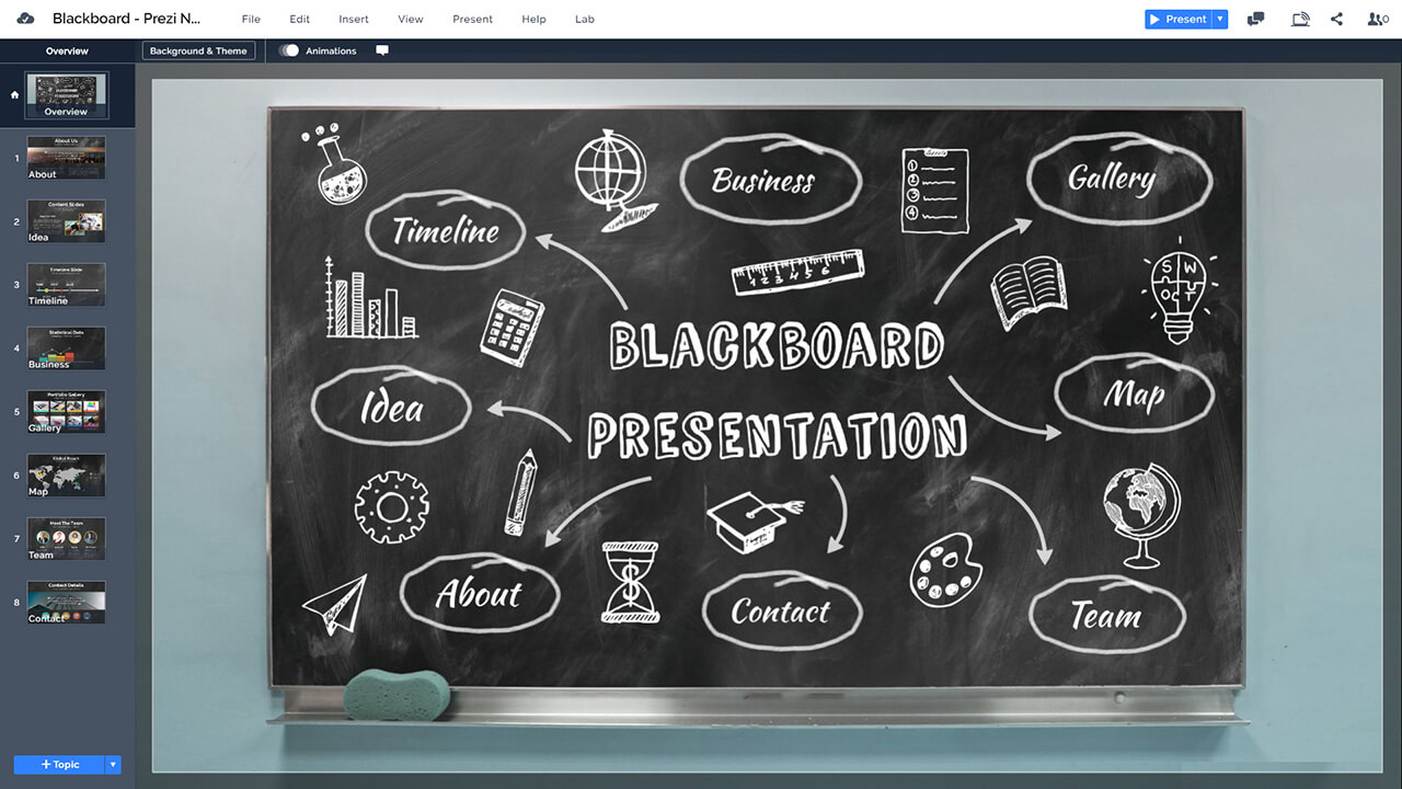 Detail Chalkboard Slides Template Nomer 19