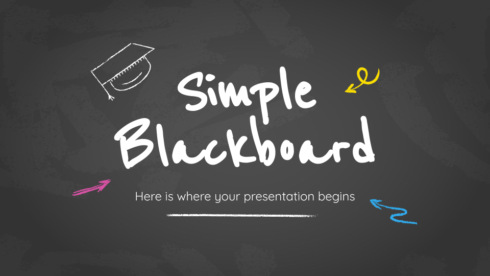 Detail Chalkboard Slides Template Nomer 35