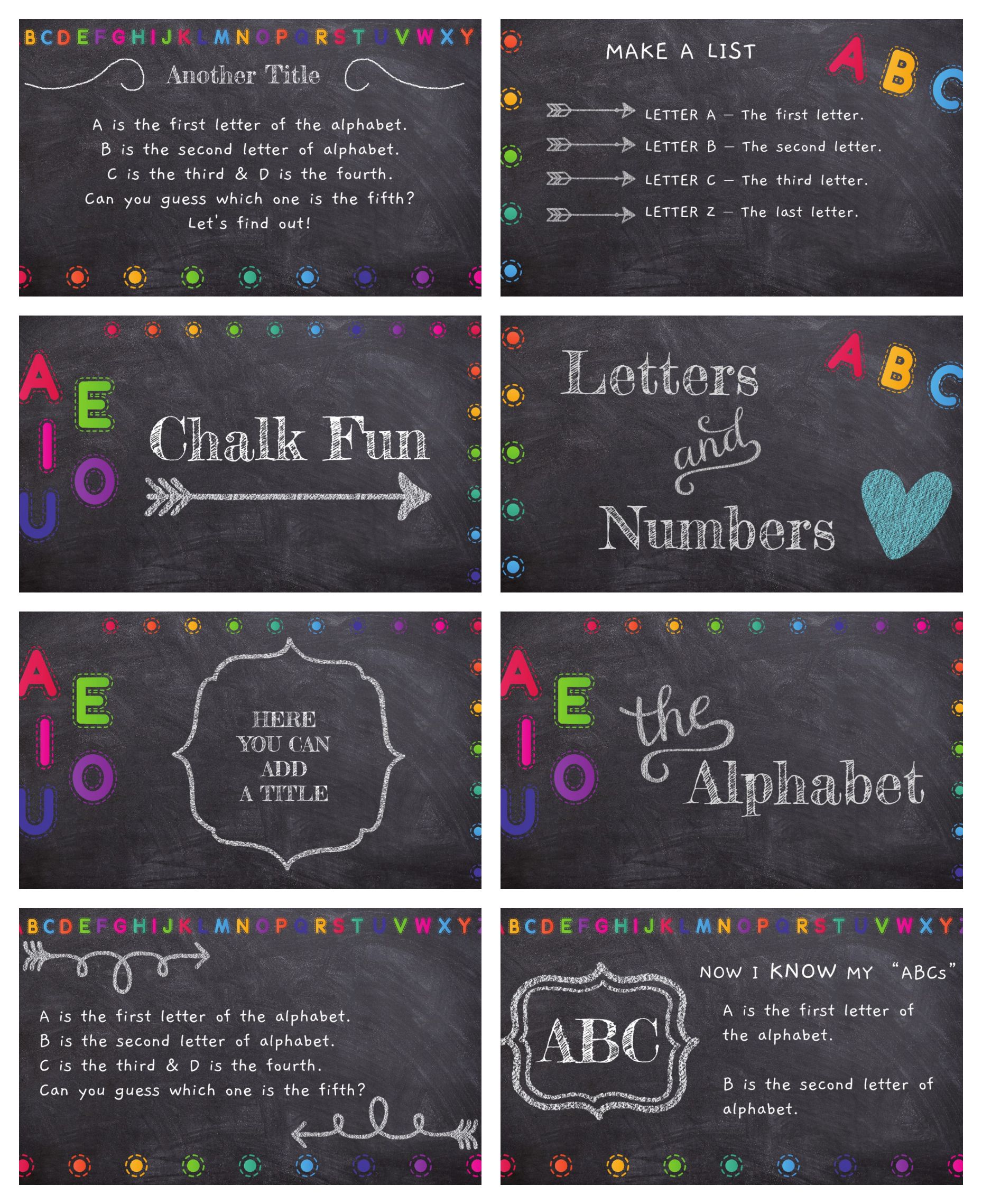 Detail Chalkboard Slides Template Nomer 48