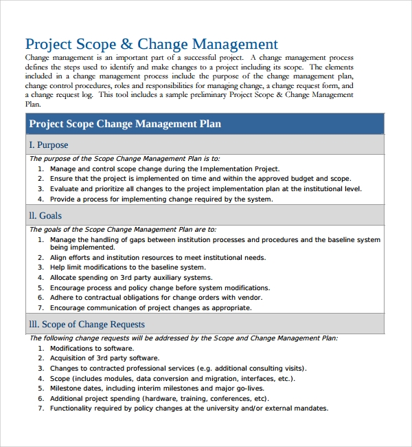 Detail Change Management Plan Template Nomer 25