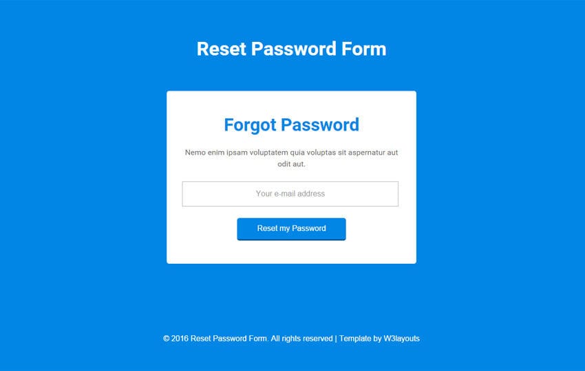 Change Password Bootstrap Template - KibrisPDR