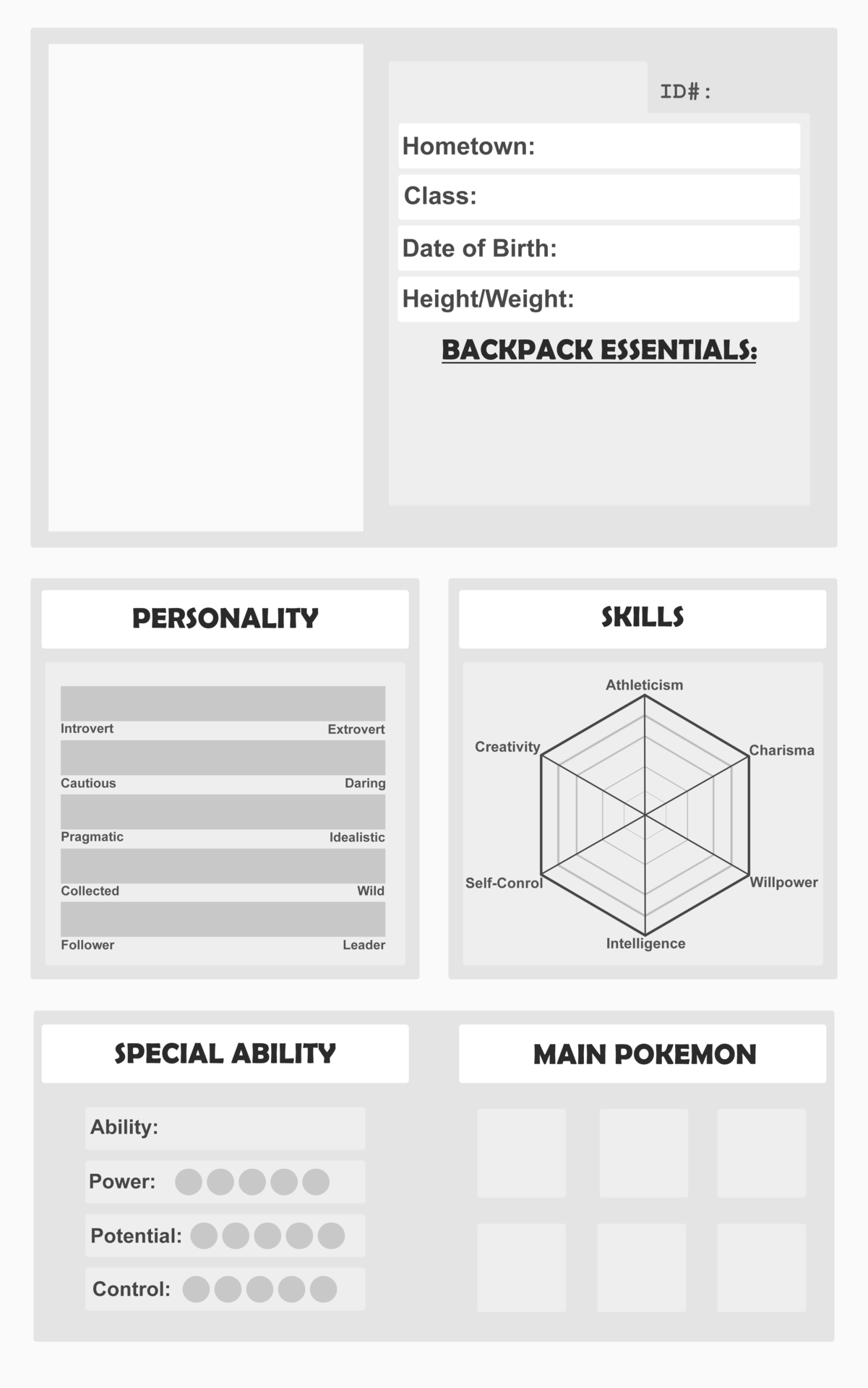 Detail Character Stats Template Nomer 2