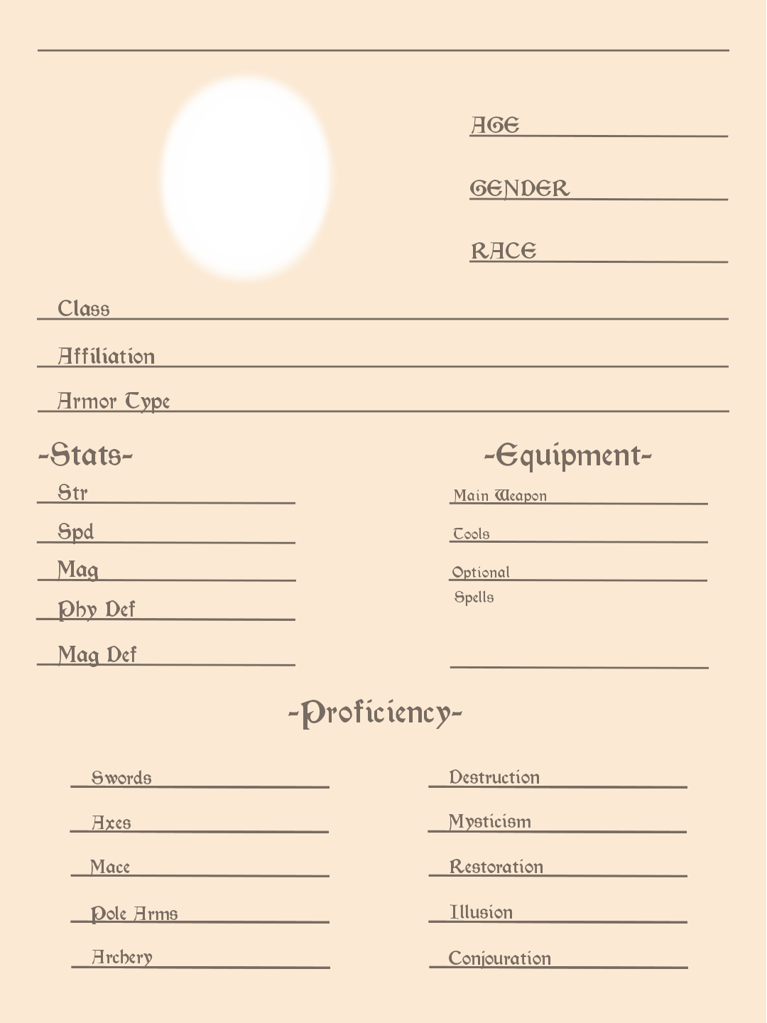 Detail Character Stats Template Nomer 15