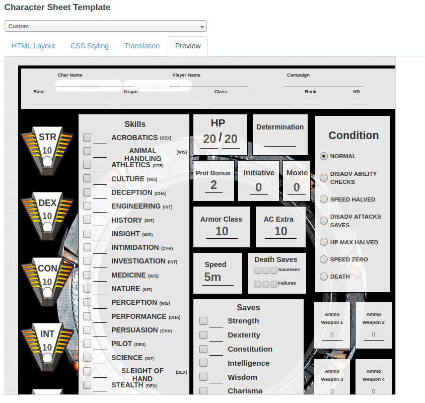 Detail Character Stats Template Nomer 7