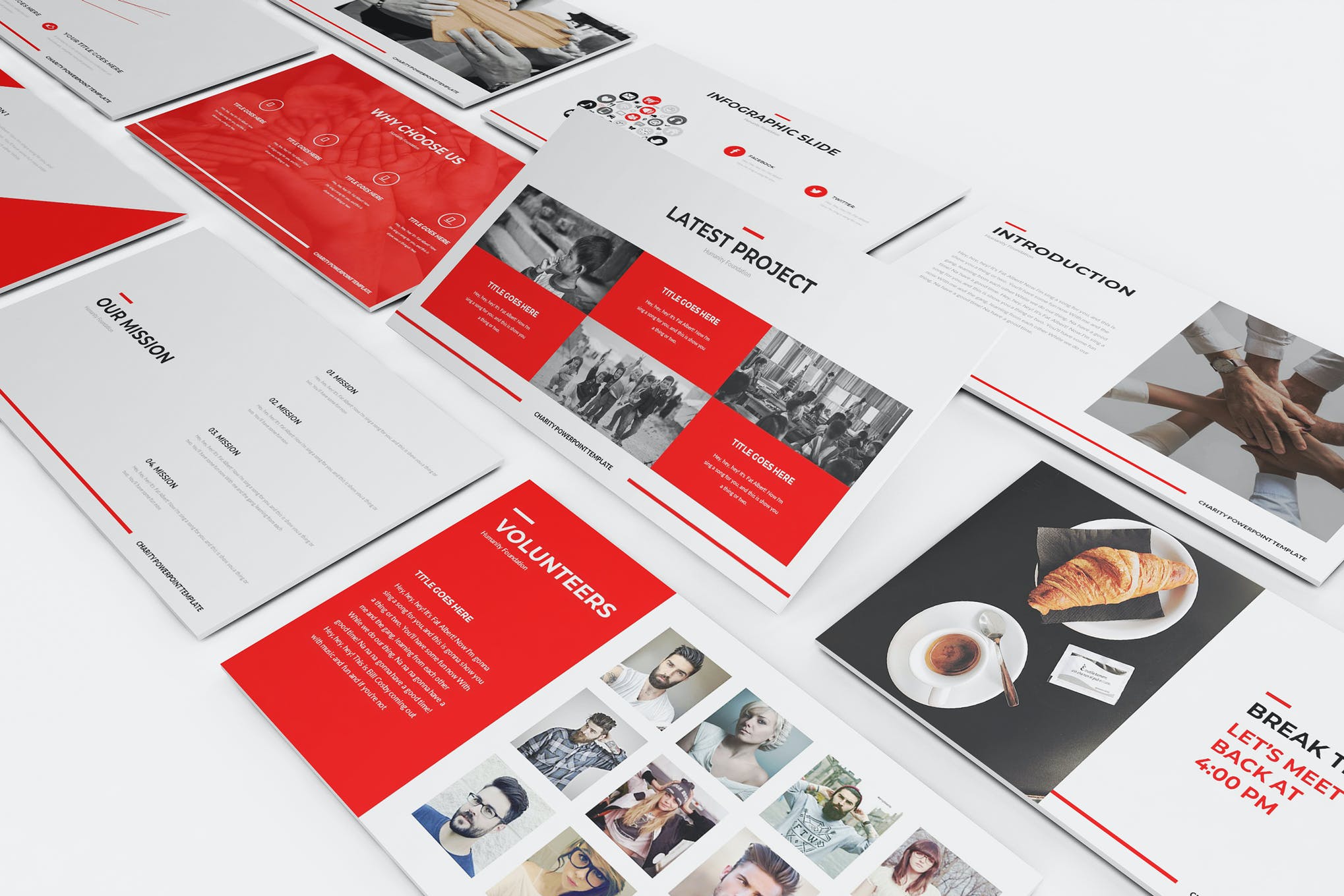 Detail Charity Powerpoint Presentation Template Free Download Nomer 14
