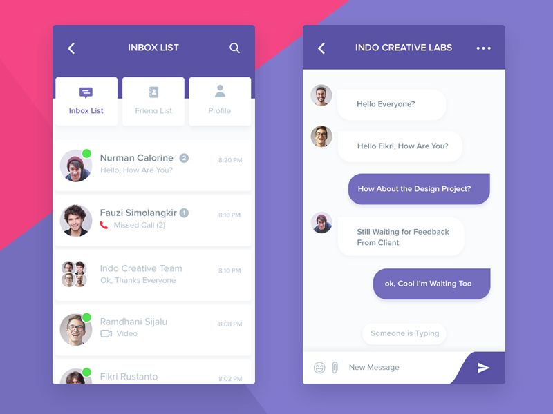 Detail Chat App Design Template For Android Nomer 16