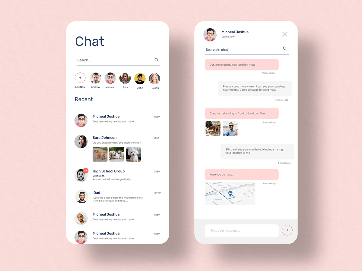 Detail Chat App Design Template For Android Nomer 3