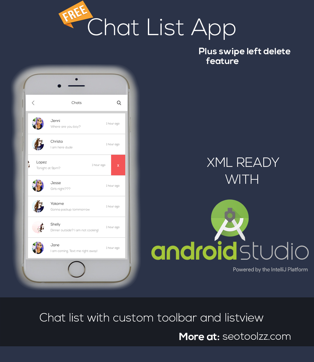 Detail Chat App Design Template For Android Nomer 17