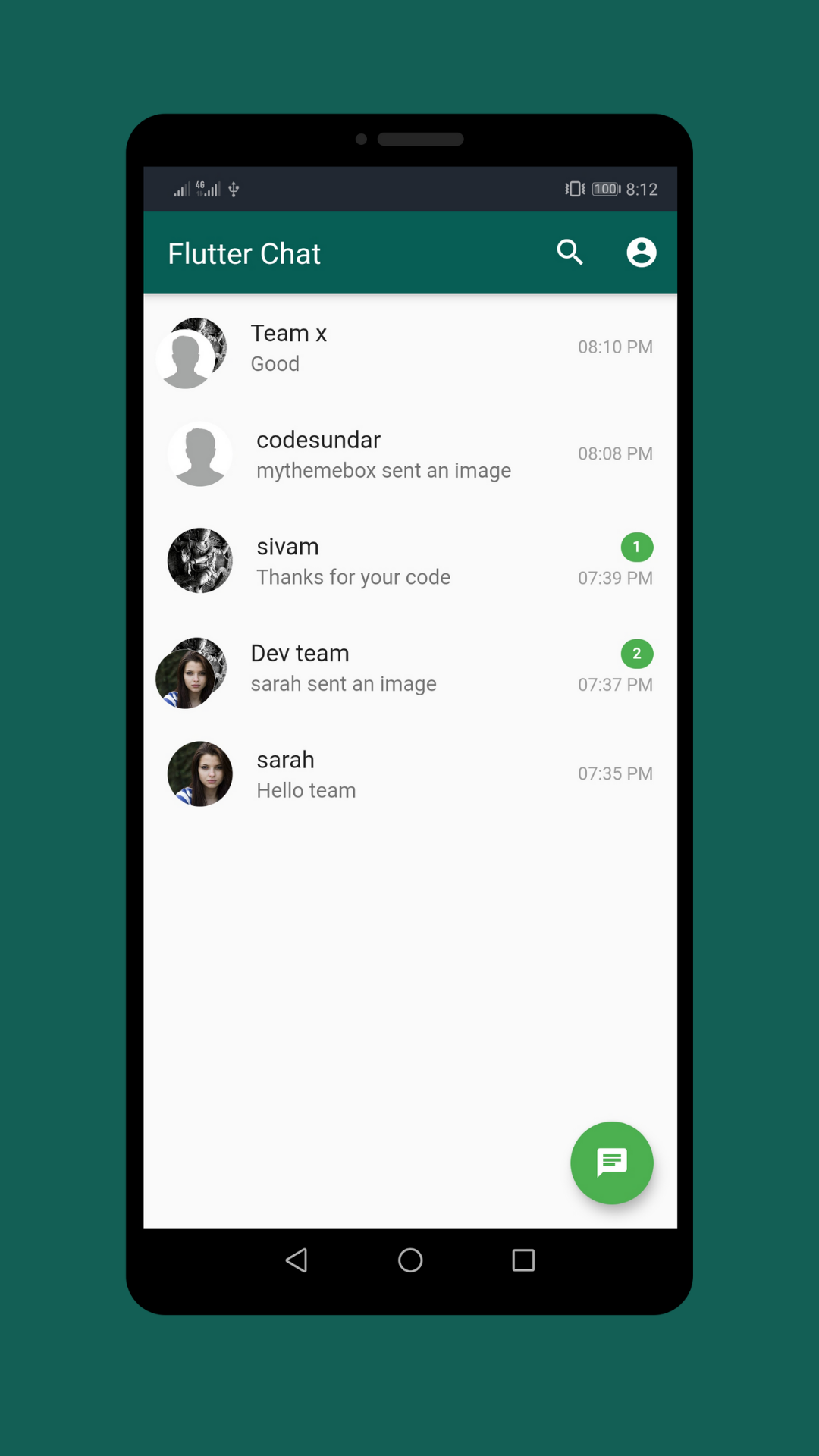 Detail Chat App Design Template For Android Nomer 39