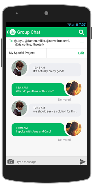 Detail Chat App Design Template For Android Nomer 6