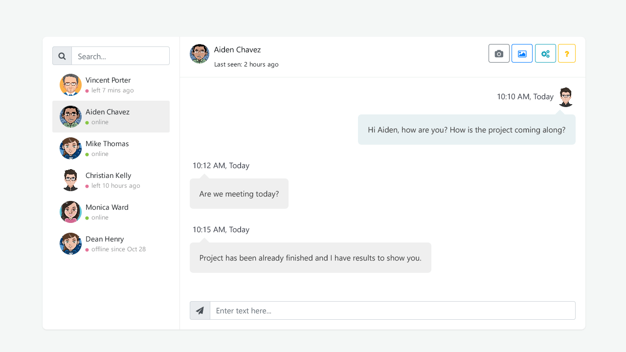Detail Chat Bootstrap Template Nomer 2