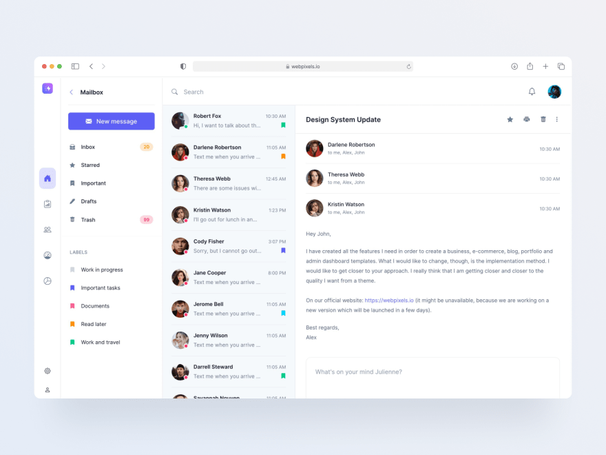 Detail Chat Bootstrap Template Nomer 15