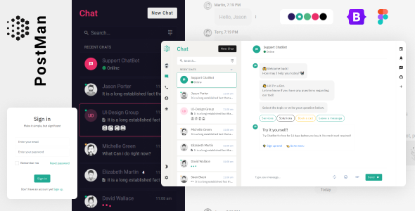 Detail Chat Bootstrap Template Nomer 28