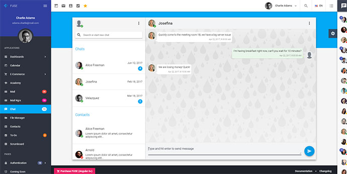 Detail Chat Bootstrap Template Nomer 36