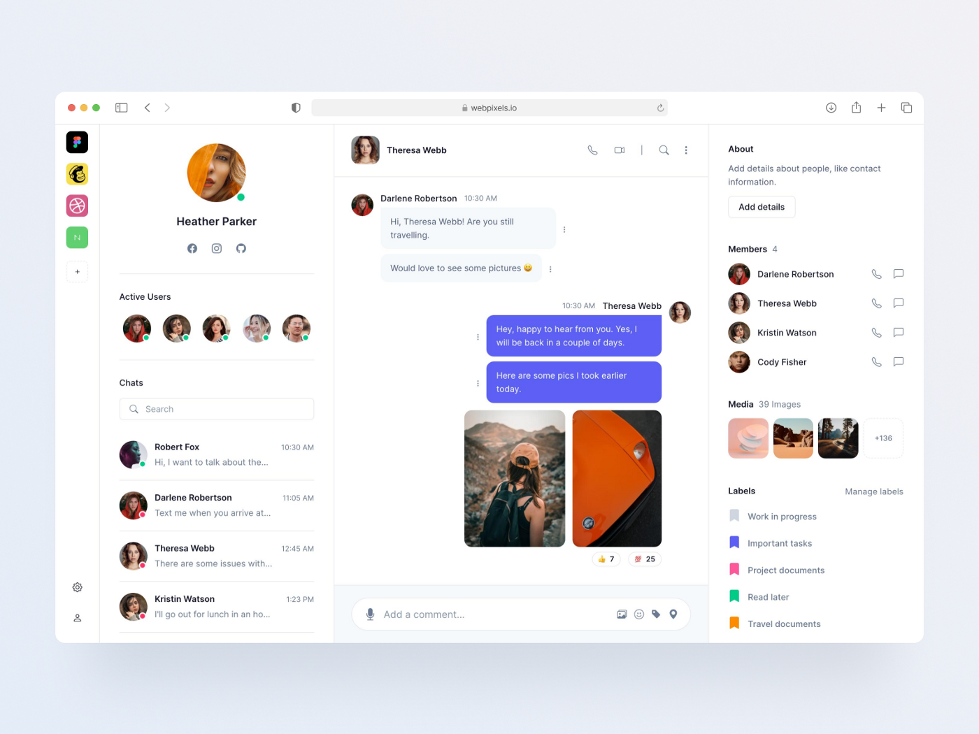 Detail Chat Bootstrap Template Nomer 39