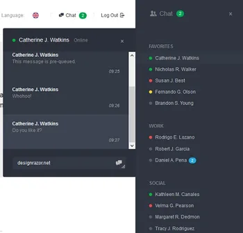 Detail Chat Bootstrap Template Nomer 42