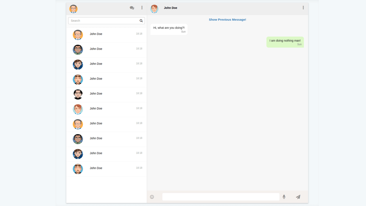 Detail Chat Room Html Template Nomer 2