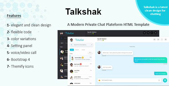 Detail Chat Template Bootstrap 3 Nomer 19