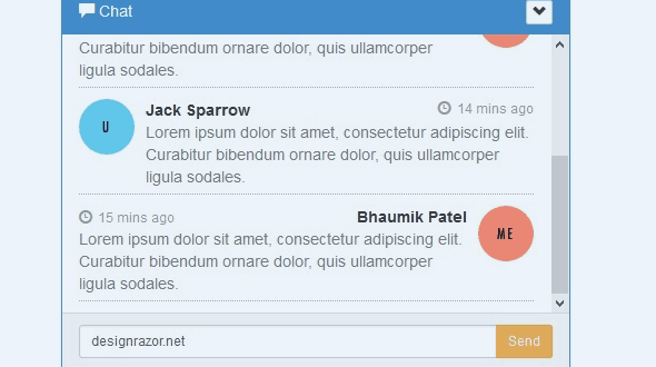 Detail Chat Template Bootstrap 3 Nomer 20