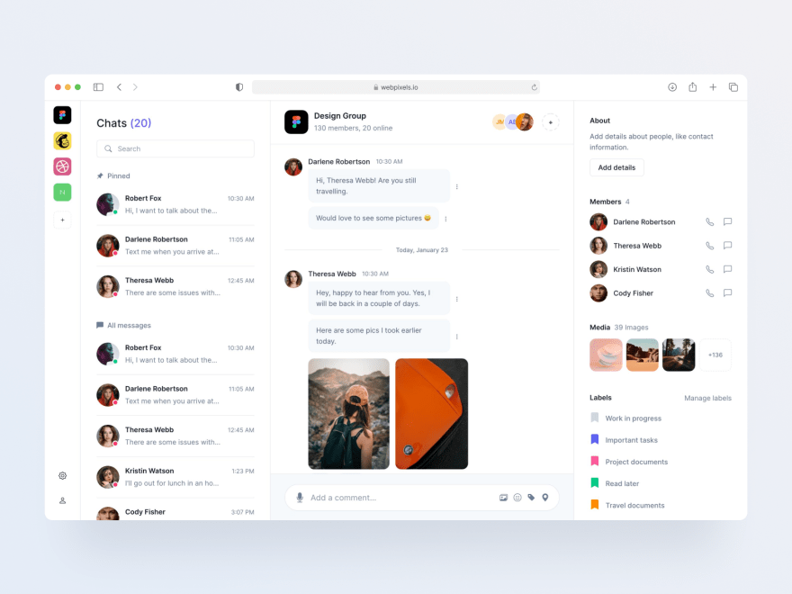 Detail Chat Template Bootstrap 3 Nomer 29