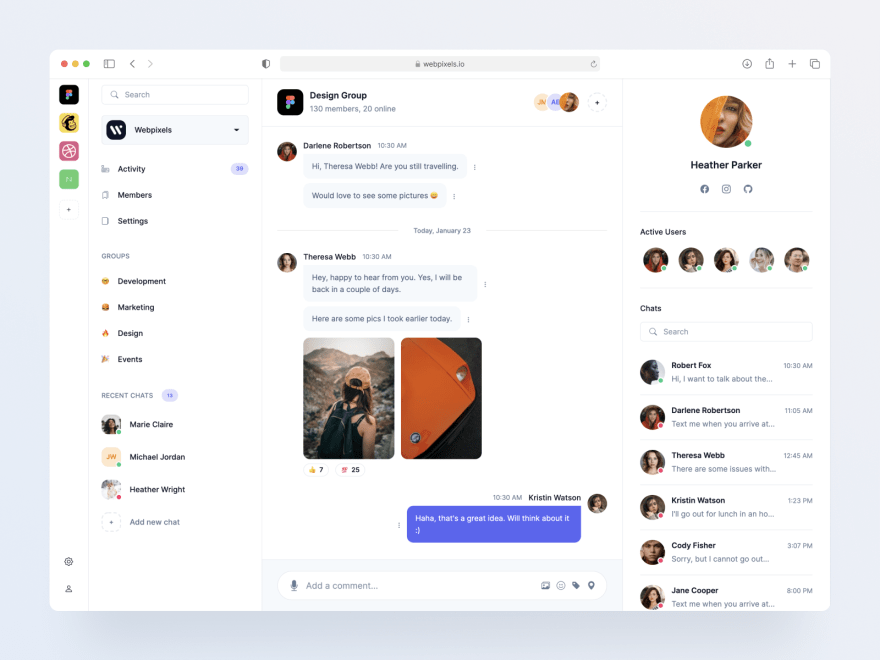 Detail Chat Template Bootstrap 3 Nomer 6