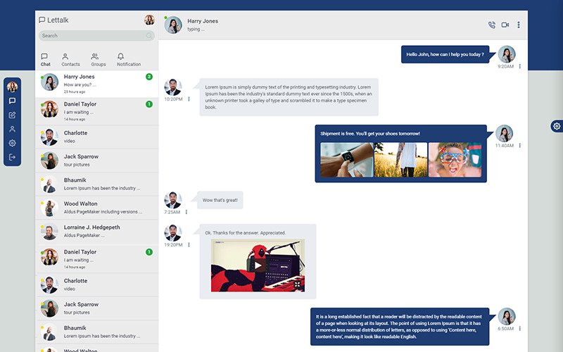 Detail Chat Template Bootstrap 3 Nomer 49