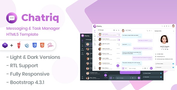 Detail Chat Template Bootstrap 3 Nomer 52