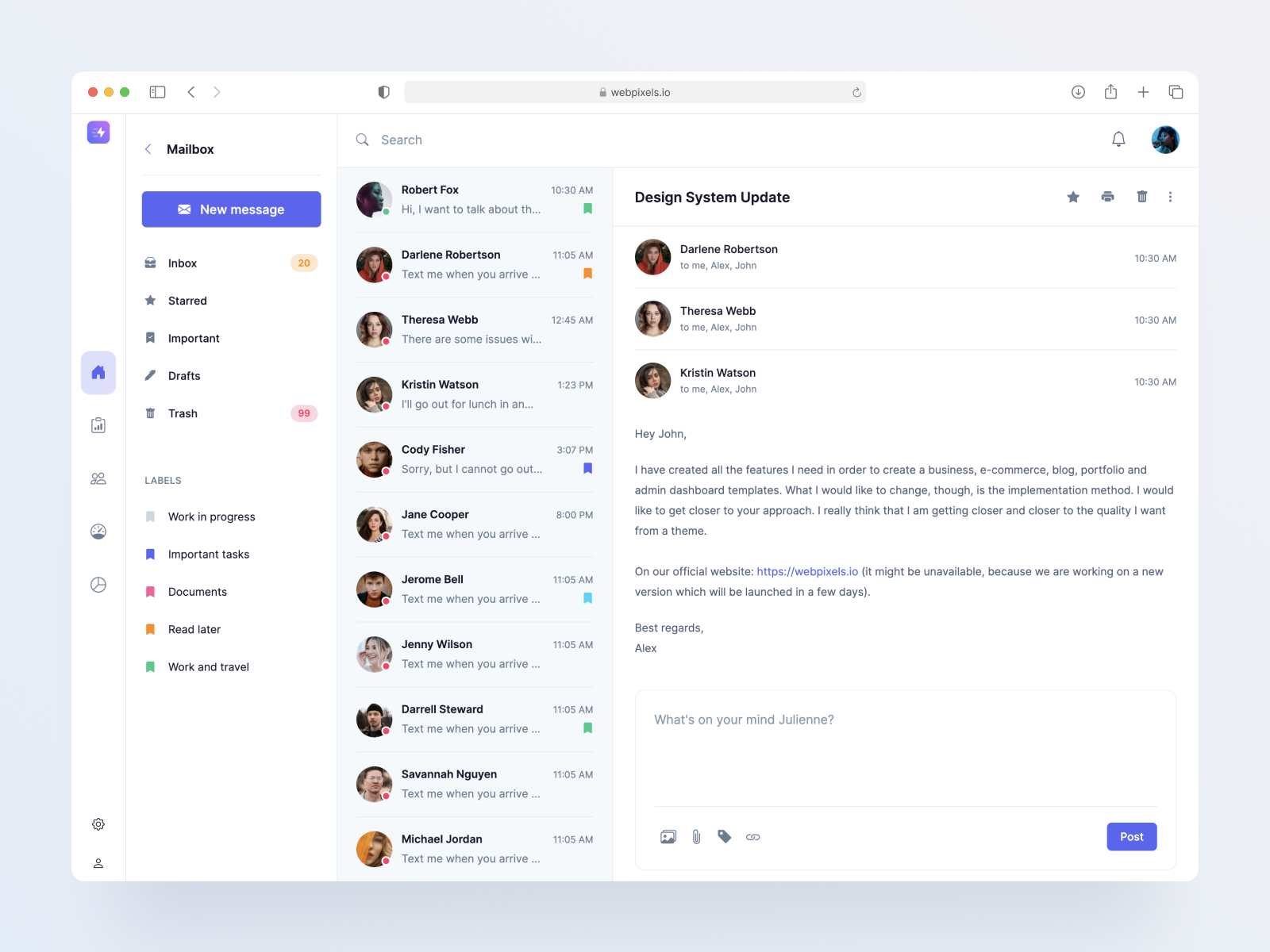 Detail Chat Template Bootstrap 3 Nomer 10