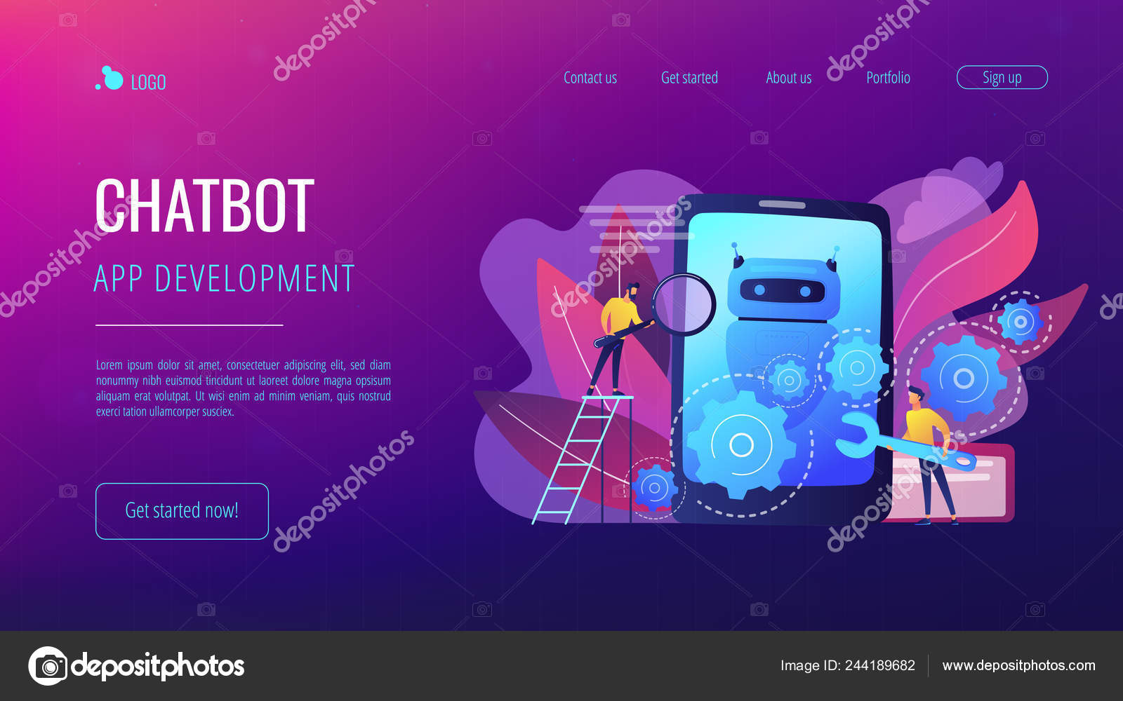 Detail Chatbot Landing Page Template Nomer 12