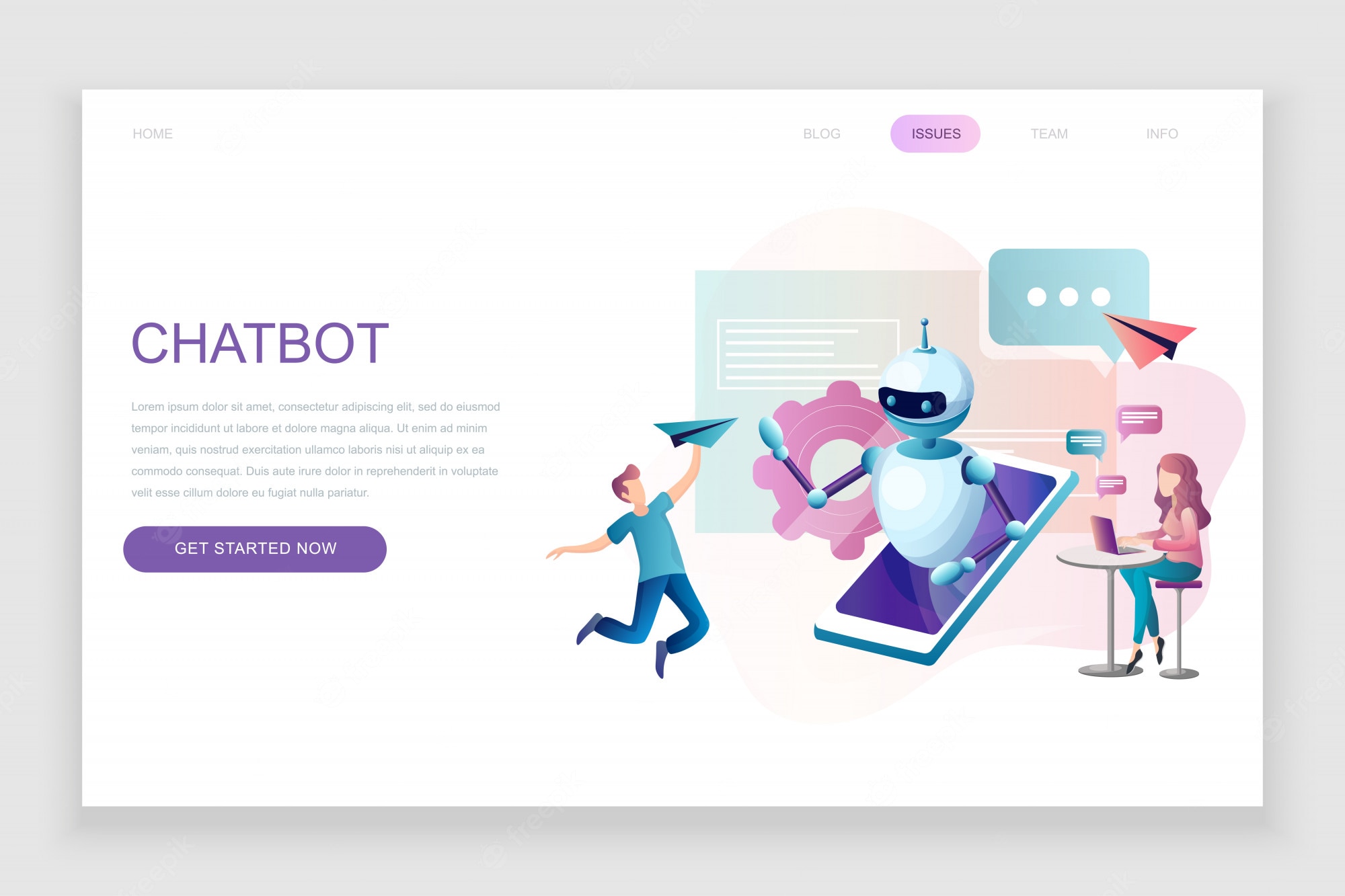 Detail Chatbot Landing Page Template Nomer 13