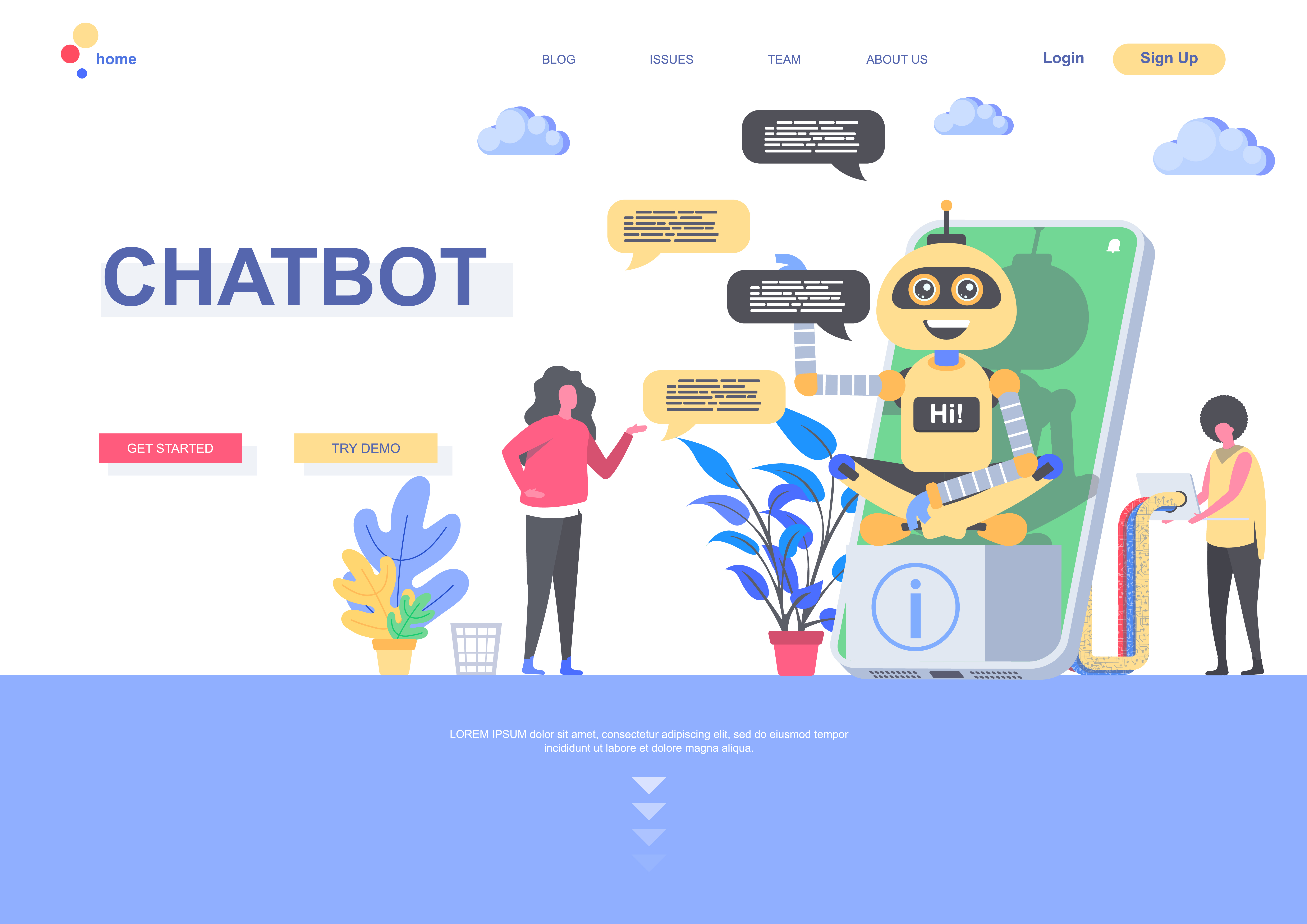 Detail Chatbot Landing Page Template Nomer 18